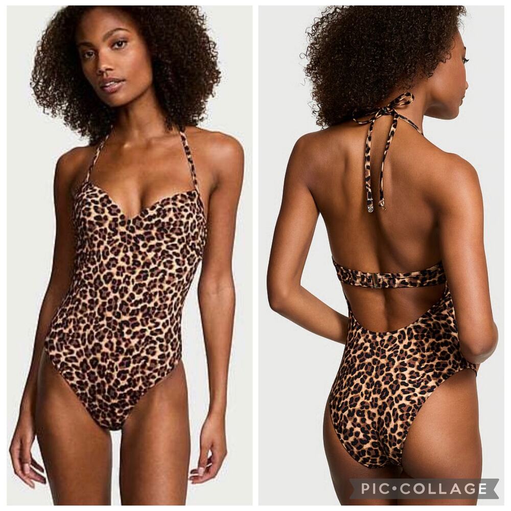 Victoria’s Secret Push-Up Cheeky One-Piece Swimsuit in True Cat Leopard Cheetah